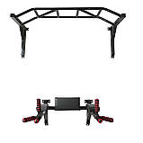 Турнік настінний мультихват + бруси з пресом А554-Ч Комплект B_2279, фото 3