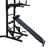 Лава для жиму + прес + турнік + бруси + кільце для груші Спортивний комплекс 50х50 мм B_2280, фото 4