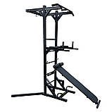 Лава для жиму + прес + турнік + бруси + кільце для груші Спортивний комплекс 50х50 мм B_2280, фото 6