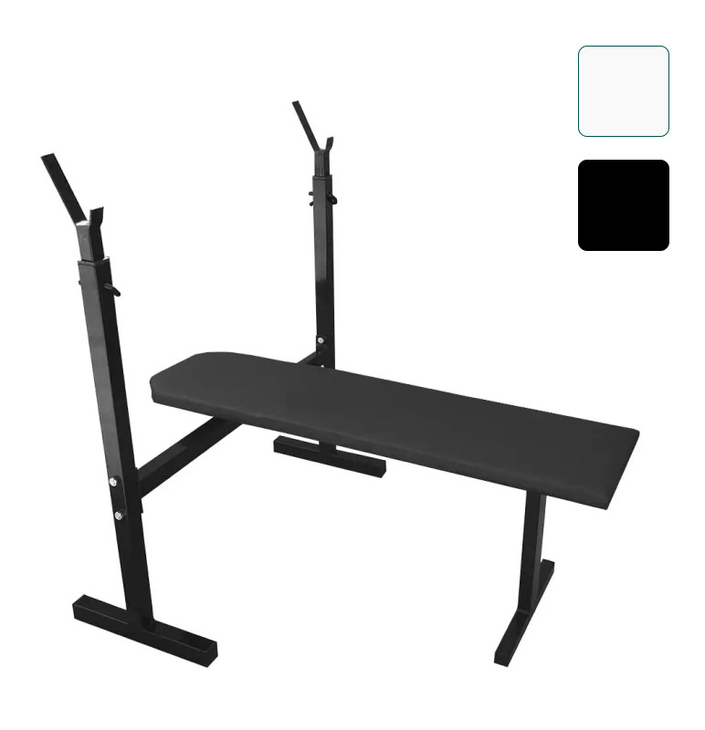 Лава для жиму з регульованими стійками під штангу B_8849 Чорний, фото 1