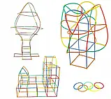 Конструктор дитячий Kruzzel 22408 Трубочки набір 408 елементів для дітей B_2276, фото 2