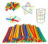 Конструктор дитячий Kruzzel 22408 Трубочки набір 408 елементів для дітей B_2276, фото 4