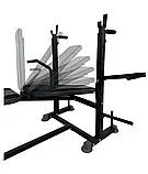 Лава для жиму WCG 0090 тренувальна + Тяга + Бруся + парта Скотта + штанга Набір HARD 80 кг B_2303, фото 5