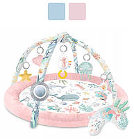 Килимок розвивальний дитячий Ocean Nukido 97 х 78 см для малюків B_2301 Рожевий