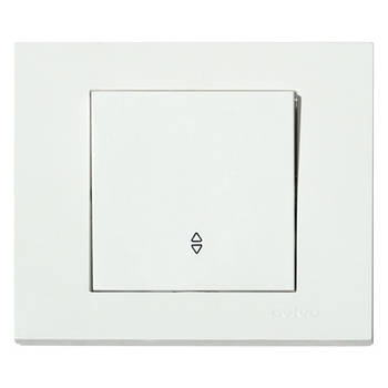 Вимикач прохідний 1-клавішний білий GRANO