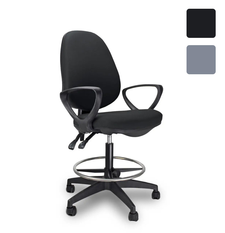 Крісло офісне JS Argo Ring комп'ютерне робоче для персоналу офісу будинку B_2264 Чорний, фото 1