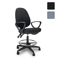 Крісло офісне JS Argo Ring комп'ютерне робоче для персоналу офісу будинку B_2264 Чорний