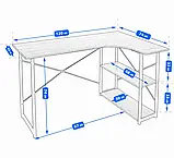 Стіл комп'ютерний Jumi Comfy в стилі Loft практичний для дому офісу B_2308, фото 4