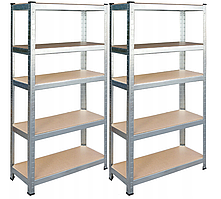 Стелаж Humberg 180 х 90 х 40 см HR-812-2 металевий Набір 2 штуки для гаража складу B_2313