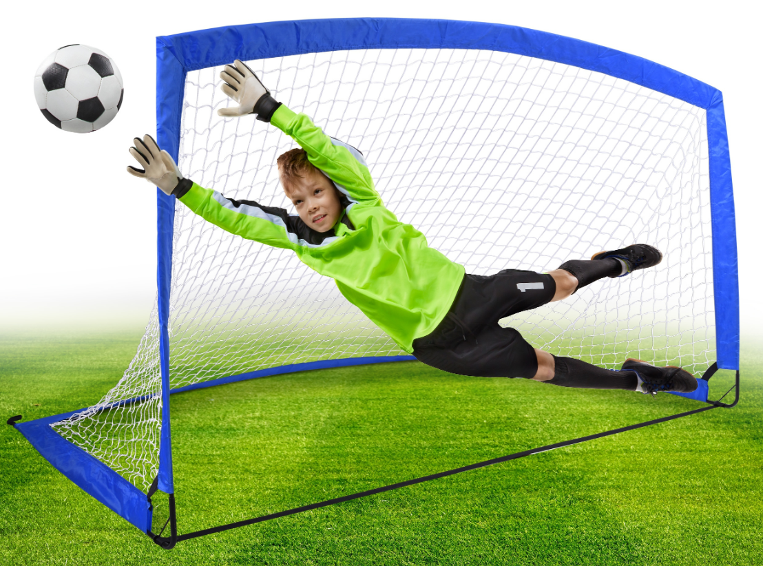 Ворота футбольні Xboost 270х150 см Blue 5902340321942 для футболу B_2313, фото 1