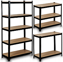 Стелаж Humberg Black 150х75х30 см HR-811 універсальний металевий для гаража архіву складу B_2314