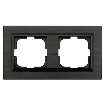 Рамка 2-на QUANTUM антрацит