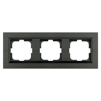 Рамка 3-на QUANTUM антрацит