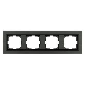 Рамка 4-на QUANTUM антрацит