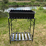 Мангал на 9 шампурів 4 мм із дровницею для пікніка дачі відпочинку B_2324, фото 5