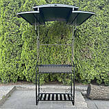 Мангал на 12 шампурів 3 мм з дахом для пікніка відпочинку B_2327, фото 2