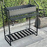 Мангал на 12 шампурів 3 мм з дахом для пікніка відпочинку B_2327, фото 5