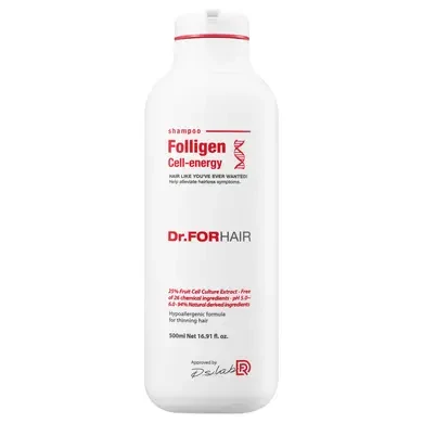 Шампунь для зміцнення та відновлення зрілого волосся Dr.FORHAIR Folligen Cell Energy 500 мл