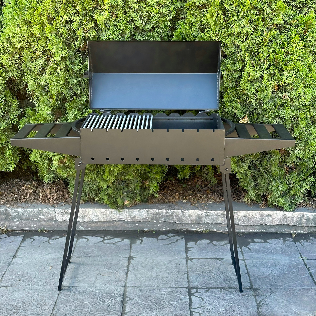 Мангал-барбекю на 9 шампурів 3 мм розбірний похідний для пікніка відпочинку B_2328, фото 1