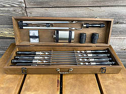 Шампура ручна робота Козак Набір подарунковий в кейсі B_2329