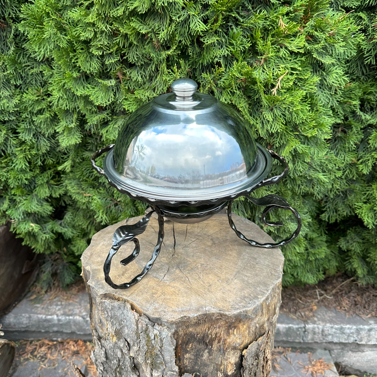 Садж для м'яса 28 см для подачі м'яса шашлику овочів риби B_2330, фото 1