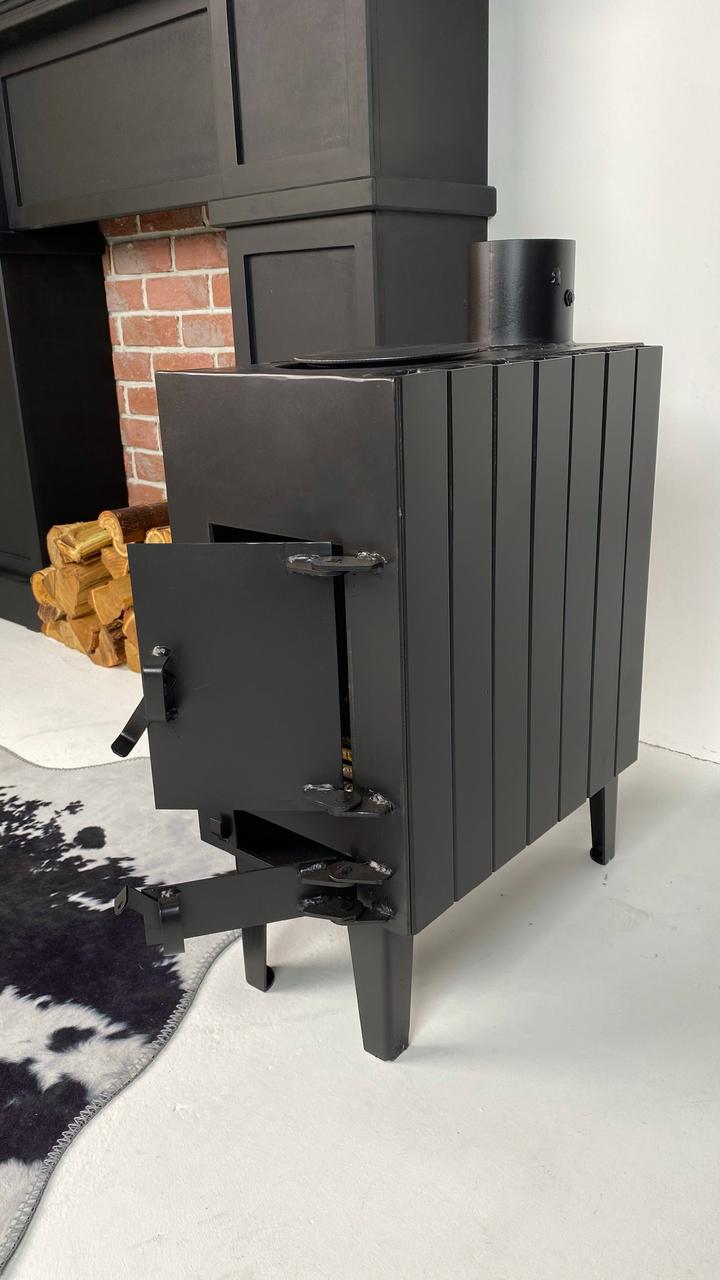 Піч буржуйка з радіатором BP-100RV 4 мм + варильна поверхня 5 мм B_2331, фото 1