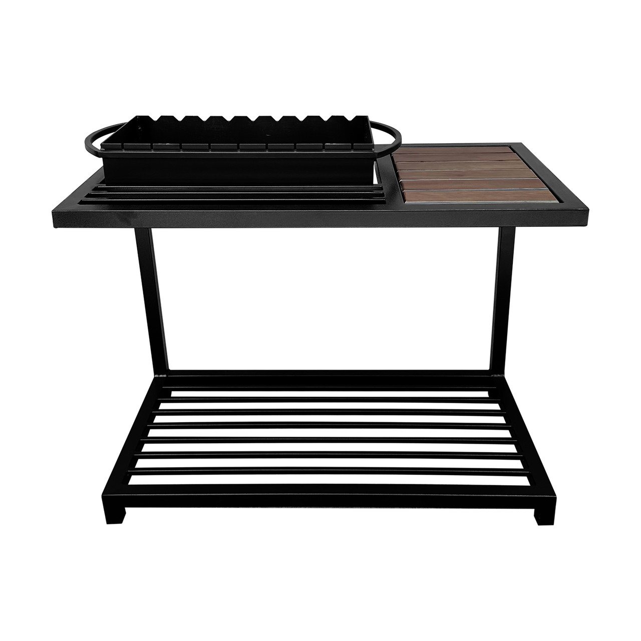 Мангал лофт ML9-4С на 9 шампурів 4 мм на дровниці для пікніка відпочинку B_2333, фото 1