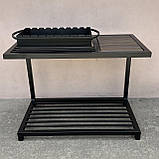 Мангал лофт ML9-4С на 9 шампурів 4 мм на дровниці для пікніка відпочинку B_2333, фото 2