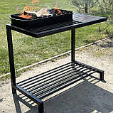 Мангал лофт ML9-4С на 9 шампурів 4 мм на дровниці для пікніка відпочинку B_2333, фото 7