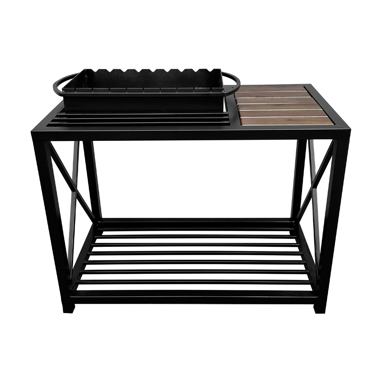 Мангал лофт ML9-4CX на дровниці на 9 шампурів 4 мм для пікніка відпочинку B_2334, фото 1