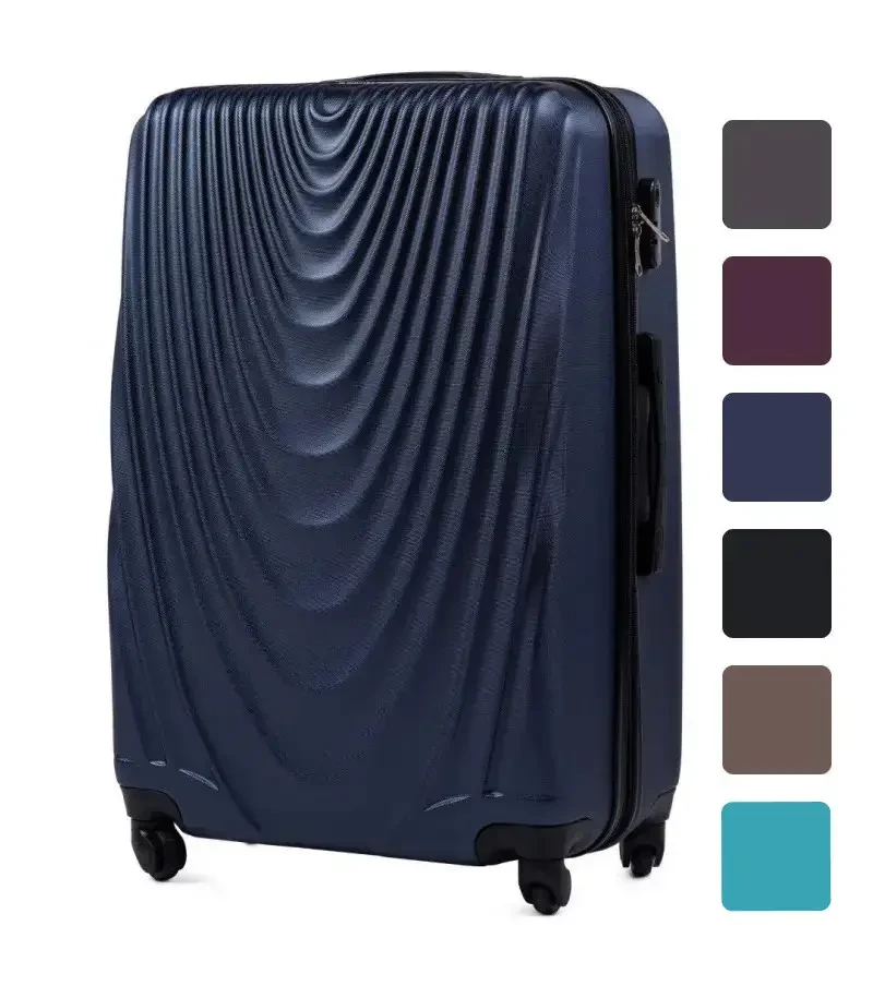 Валіза дорожня Wings 304 — L 95 л на поворотних колесах полікарбонат + ABS + кодовий замок B_1608 Синя, фото 1