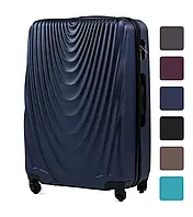 Валіза дорожня Wings 304 — L 95 л на поворотних колесах полікарбонат + ABS + кодовий замок B_1608 Синя