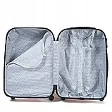 Валіза дорожня Wings 304 — L 95 л на поворотних колесах полікарбонат + ABS + кодовий замок B_1608 Синя, фото 3