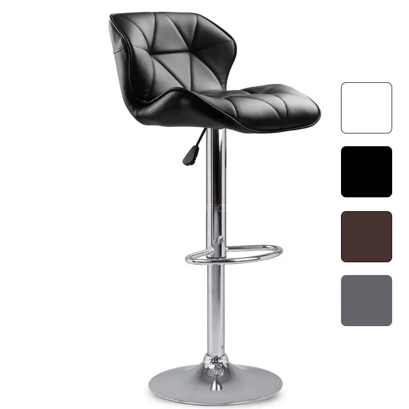 Стілець барний зі спинкою Hoker Just Sit Sevilla з підставкою для ніг регульований барне крісло B_1447 Чорний, фото 1