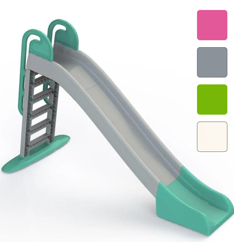 Гірка дитяча пластикова 243 см Gardentoys для дітей B_1635 Сіро-бірюзовий, фото 1