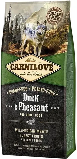 Корм сухий Carnilove Adult Duck & Pheasant 150818/8860 12 кг для собак B_2342, фото 1