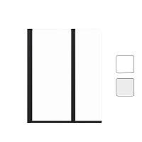 Шторка скляна перегородка AVKO Glass RDY19 Black 60+40x140 см ширма для ванни B_2343