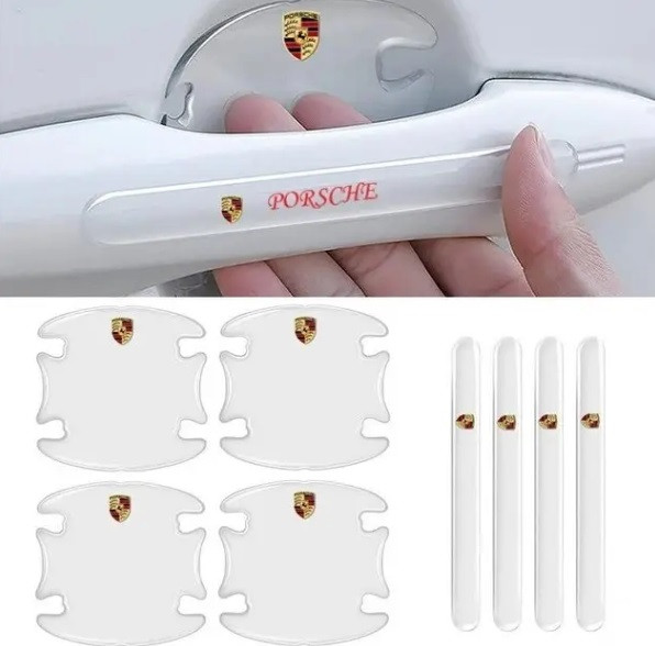 Плівка Захисна Для Дверних Ручок Porshe Прозора Силіконова 8шт