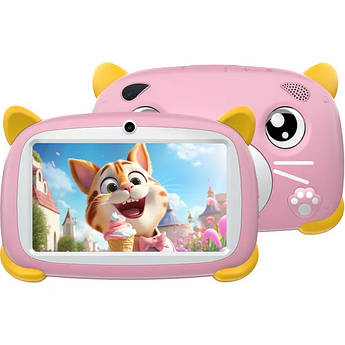 Рожевий планшет для дітей DOOGEE U7 Pink 2/32GB, Kids Tablet, Wi-Fi, 3400mAh, Стілус, Android 10, Дисплей 7"