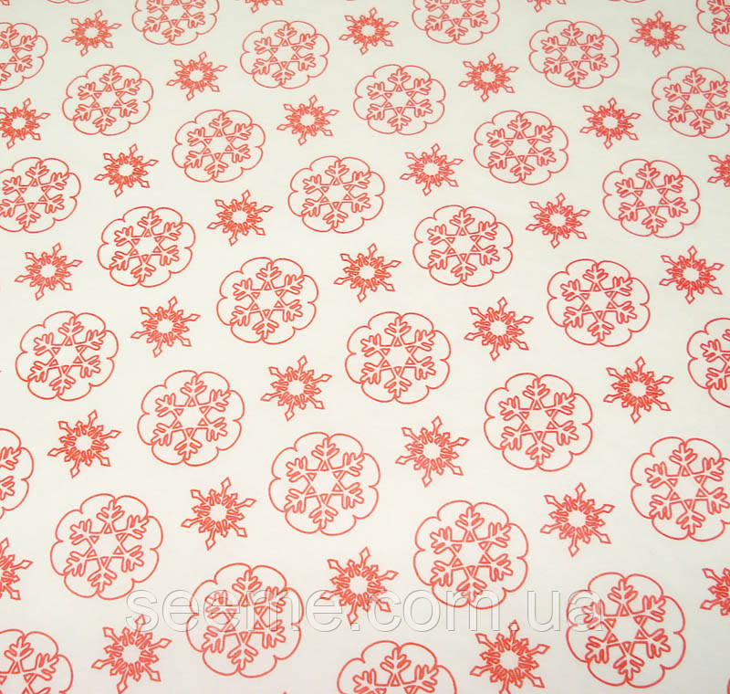 Папір білий для пакування "Сніжинки", аркуш А3, фото 1