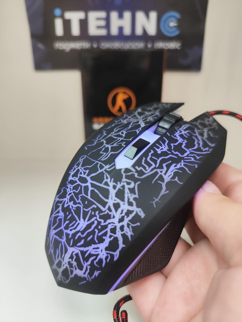 Мишка GAMING MOUSE KNUP G102 провідна ігрова з підсвічуванням (Чорний)