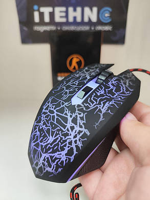 Мишка GAMING MOUSE KNUP G102 провідна ігрова з підсвічуванням (Чорний), фото 1