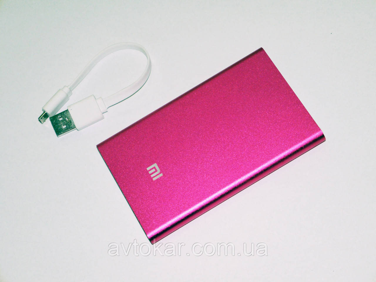 Power Bank Mi 24000 mAh Рожевий USB + Метал ORG, фото 1