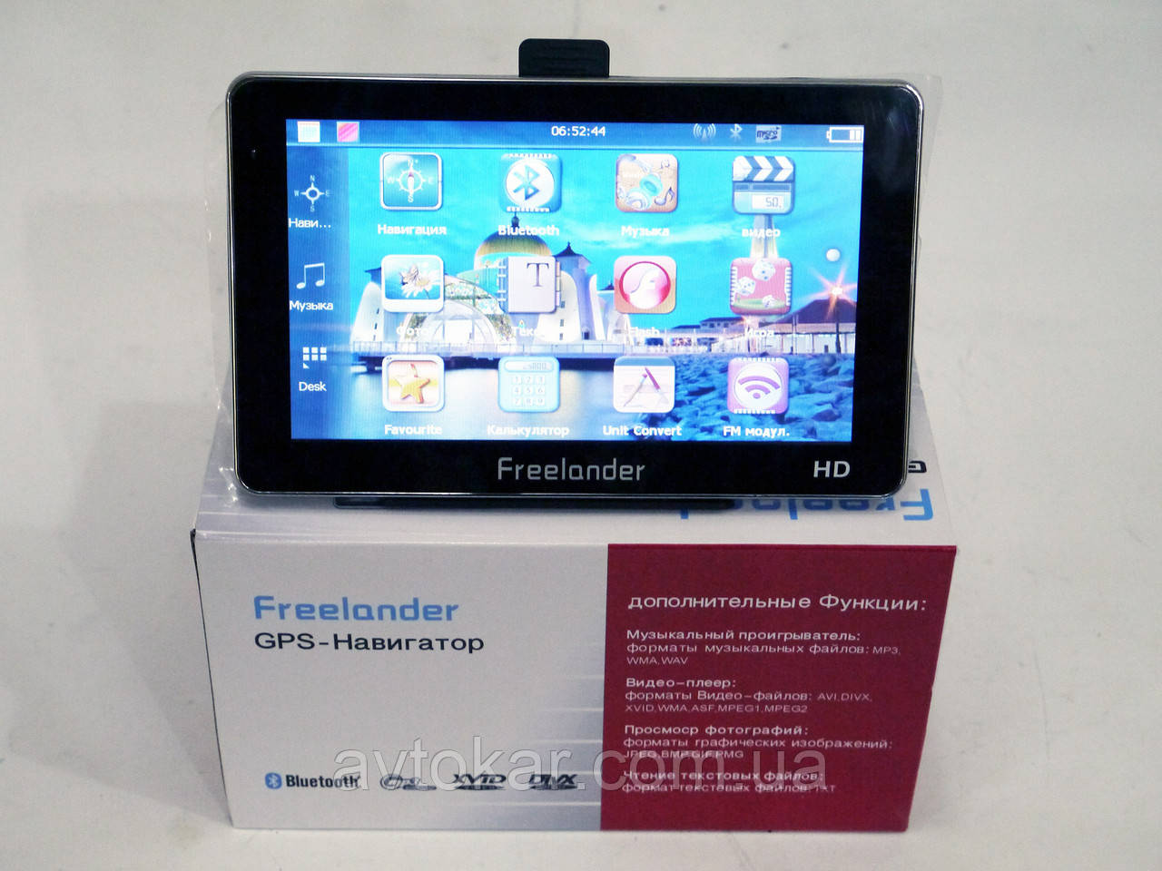 7'' GPS навигатор Freelander 7033 4Gb Bluetooth +AV-in+ IGO+Navitel+CityGuide ORG