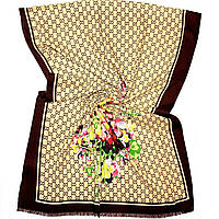 Жіночий класичний шарф палантин із натуральної бавовни. Турецький жіночий палантин з абстрактним малюнком