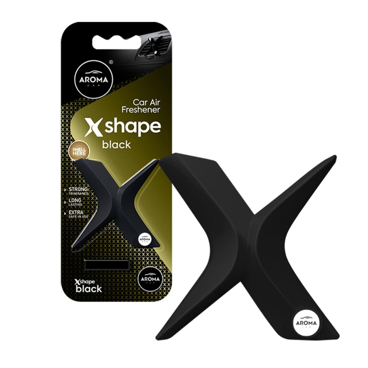 Ароматизатор на дефлектор Aroma Car X SHAPE 10г - BLACK сухий, фото 1