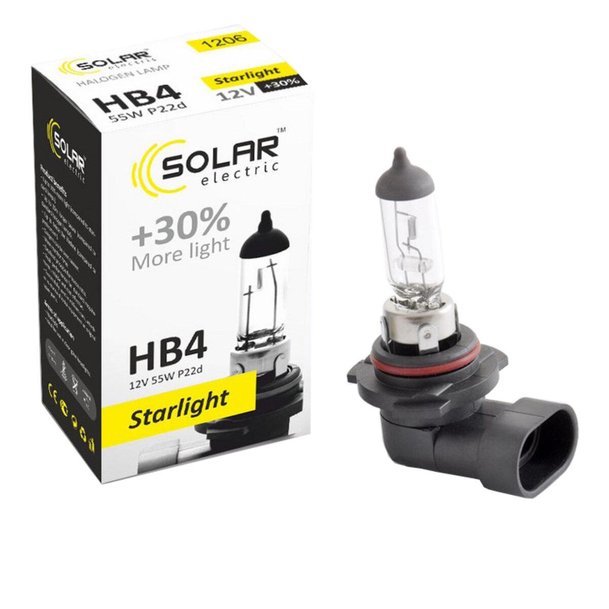 Галогенова лампа Solar HB4 12V 55W P22d Starlight +30%, фото 1