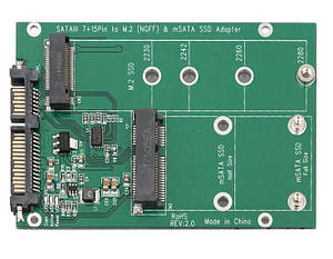 Адаптер для встановлення SSD M.2 (NGFF) & mSata (2 in 1) to SATA 2.5" TRY новий