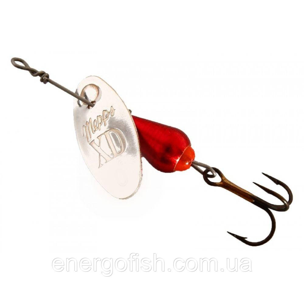 Блешня Mepps XD Platinum No0 Silver/Red 2.5г, фото 1