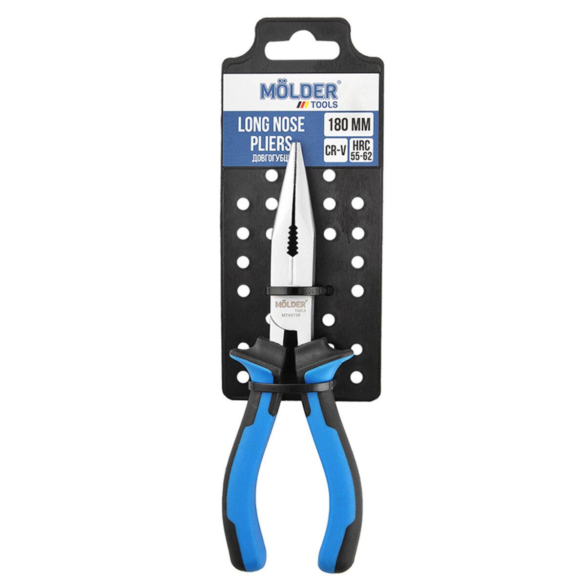 Довгогубці Molder Cr-V 180мм, двокомпонентна ручка, фото 1